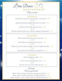 Restaurant L'eau Douce à Montmerle-sur-Saône (le menu)