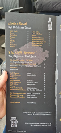 Harry's Bar à Rome menu