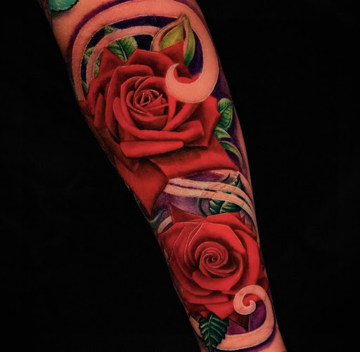 Explore majora's mask tattoo ideas, creative tattoo ideas in Los Angeles, available at Reservoir Tattoo Studio