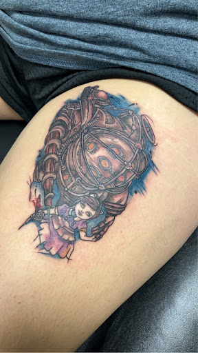 Explore love you to the moon and back tattoo ideas, creative tattoo ideas in Kewanee, available at Splat Ink tattoos and piercings