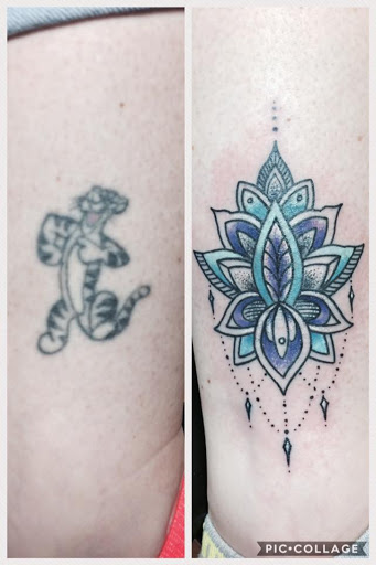 Explore blacklight tattoo ideas, creative tattoo ideas in Marysville, available at Viking Armor Tattoo
