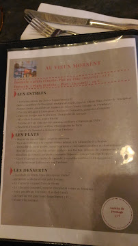 Carte du Restaurant Au Vieux Morsent: L' Atelier à Saint-Sébastien-de-Morsent