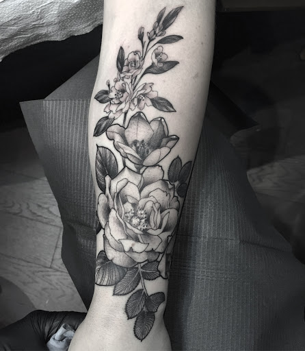 Explore mom sleeve tattoo ideas, creative tattoo ideas in Bozeman, available at Aether Tattoo Club