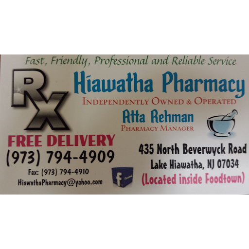 Pharmacy «Hiawatha Pharmacy», reviews and photos, 435 N Beverwyck Rd, Lake Hiawatha, NJ 07034, USA