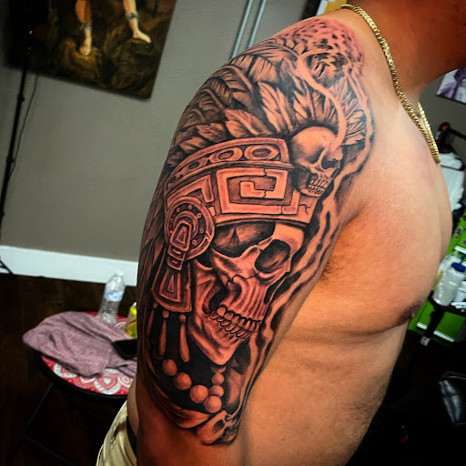 Explore maori tattoo ideas for men, creative tattoo ideas in Roanoke, available at Saint Cecilias Art Studio