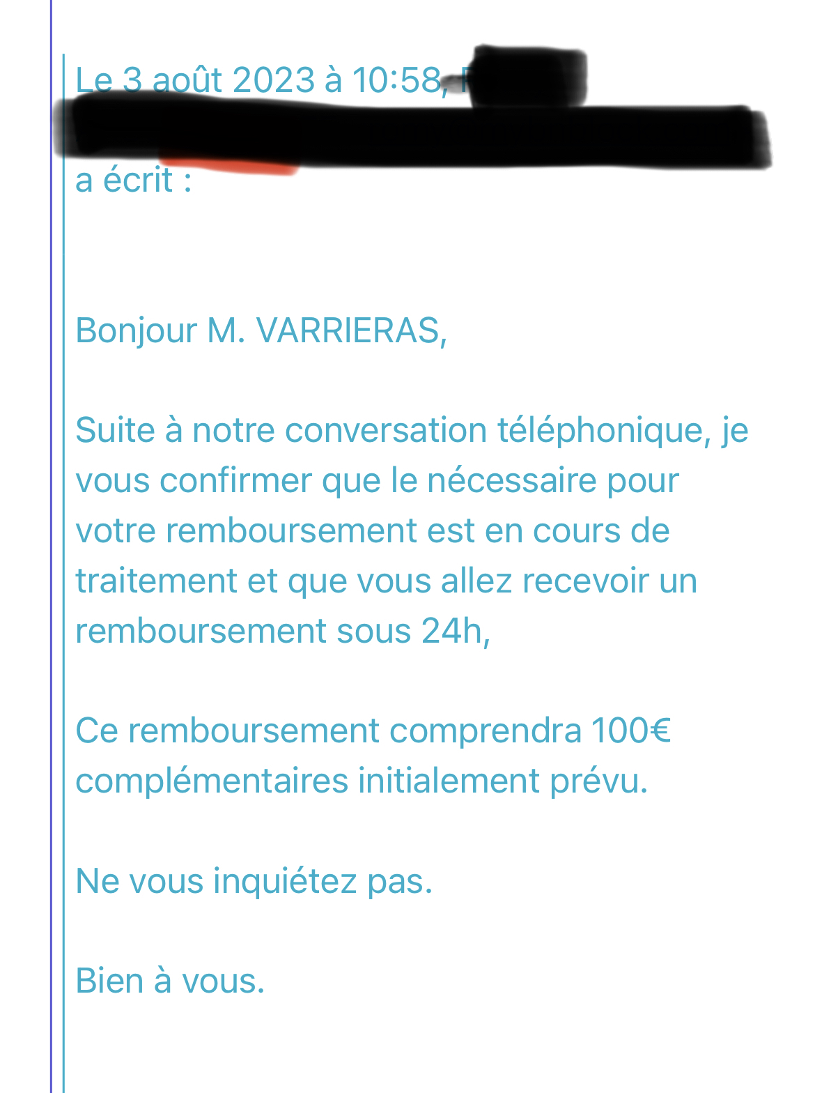 Photo n° 2 de l'avis de Vincent.a fait le 06/08/2023 à 13:36