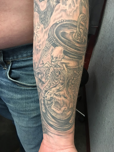 Explore male forearm tattoos ideas, creative tattoo ideas in Alamosa, available at Ink Pusher