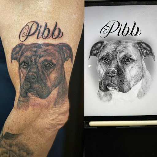 Explore guy thigh tattoo ideas, creative tattoo ideas in Wheeling, available at SPFX Tattoo