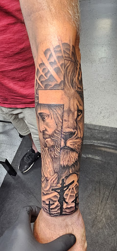 Explore broncos tattoo ideas, creative tattoo ideas in Calhoun, available at Ink Factory Tattoos