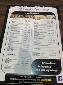 La Pinseria Ojetti à Rome menu