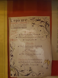 Restaurant L'Epicure à Corbeil-Essonnes (la carte)