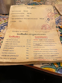Lyoom Cantine Tunisian Street Food à Paris menu