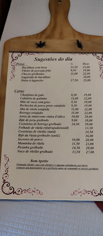 O Valério em Mangualde menu n° 7