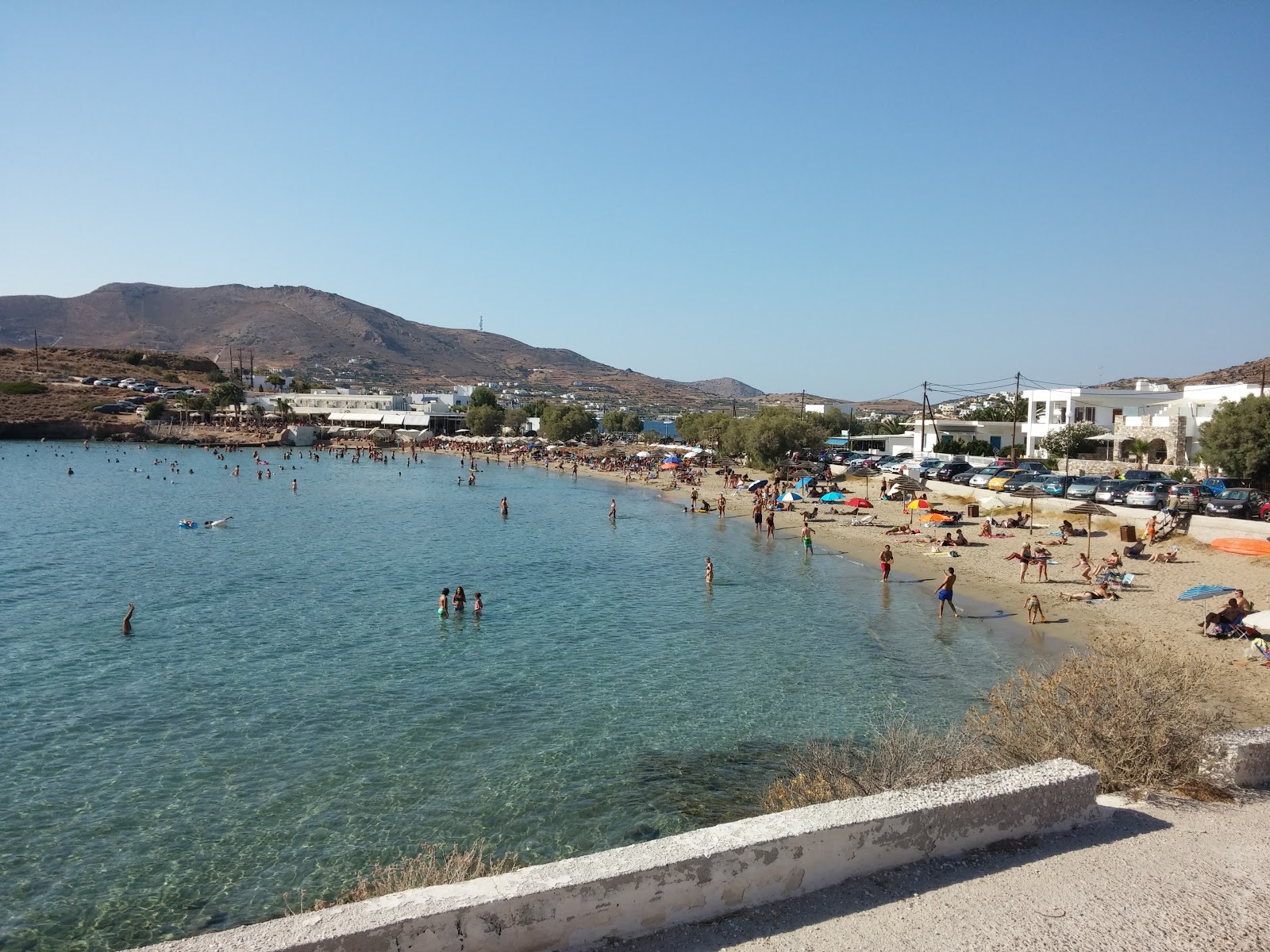 Photo of Agathopes beach with turquoise pure water surface