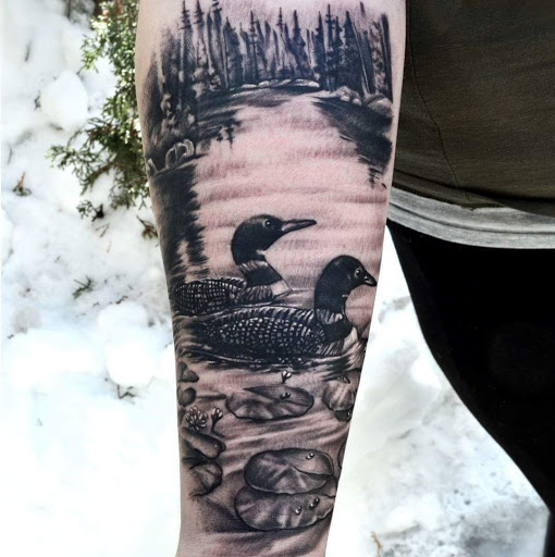 Explore father time tattoo ideas, creative tattoo ideas in Brunswick, available at Black Element Tattoo