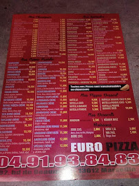 Euro-Pizza chez jean-mi a beaumont à Marseille menu
