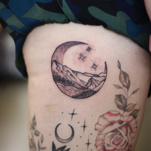 Explore ac dc tattoo ideas, creative tattoo ideas in Maryland Heights, available at Thirteen Roses Tattoo & Aesthetics