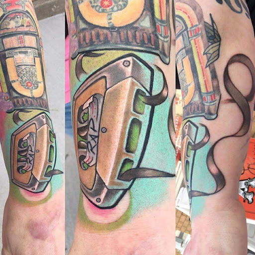 Explore female sleeve tattoos ideas, creative tattoo ideas in Schaumburg, available at Atmosphere Tattoo Gallery - Schaumburg