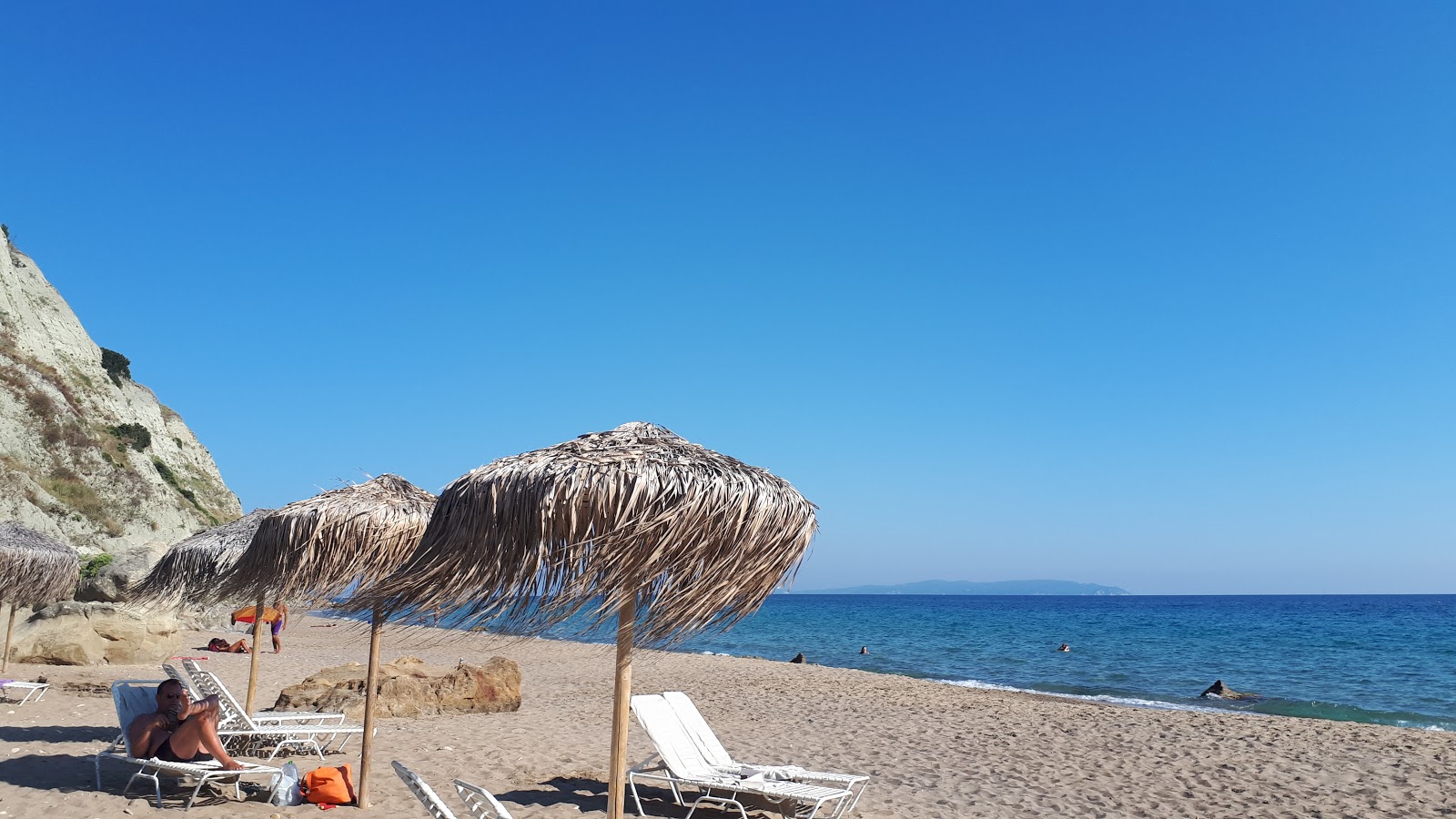 Foto von Arkoudillas beach mit lange, gerade küste