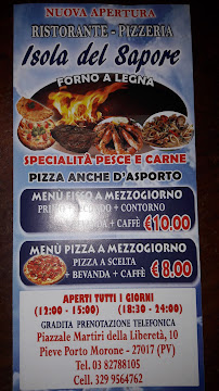 Restaurant Ristorante Pizzeria Isola del Sapore à Pieve Porto Morone - menu / carte