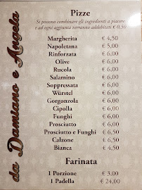 Carte du Pizzeria Il Tegamino di Loiero à Turin