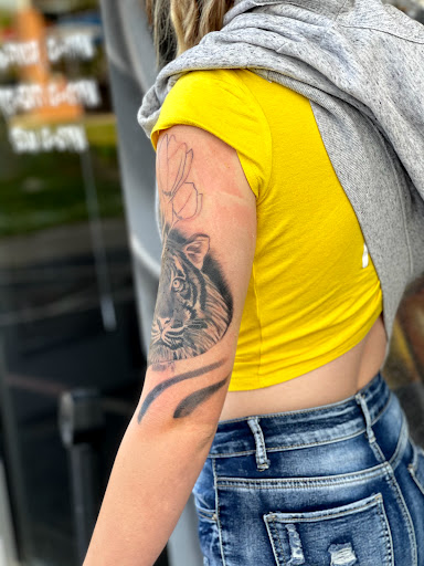 Explore morning glory tattoo ideas, creative tattoo ideas in Goose Creek, available at Red Kirin Tattoo