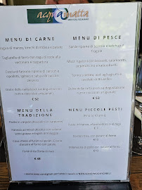 Menu / carte de Ristorante Acquamatta (PV) à Semiana