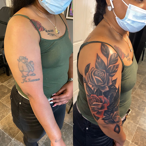 Explore smoking tattoo ideas, creative tattoo ideas in Albany, available at Tat Jones Ruthless Tattoos L.L.C.