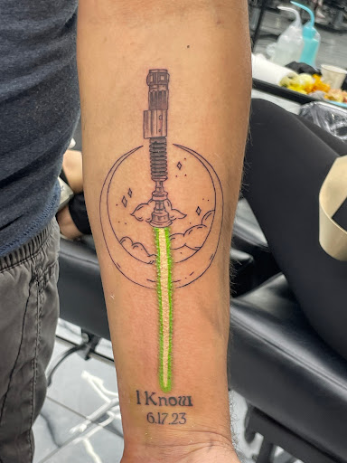 Explore cover up tattoo ideas for upper arm, creative tattoo ideas in Rowlett, available at Sinners Tattoo Studio and Supply