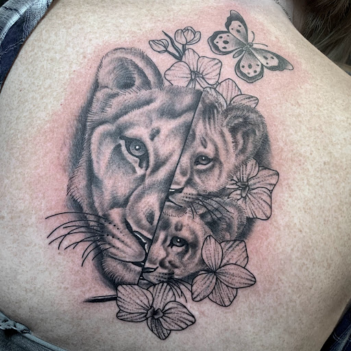 Explore sternum tattoo ideas for females, creative tattoo ideas in Orwigsburg, available at Small World Tattoo