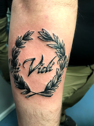 Explore medusa thigh tattoo ideas, creative tattoo ideas in Muncie, available at The Tattoo Studio