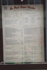 Restaurant de spécialités alsaciennes Au Pont Saint-Martin à Strasbourg (la carte)