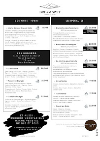Menu / carte de Restaurant Le Dream Spot à Bourg-Saint-Maurice