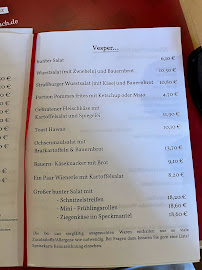 Menu / carte de Gasthof Zum Kreuz à Lautenbach