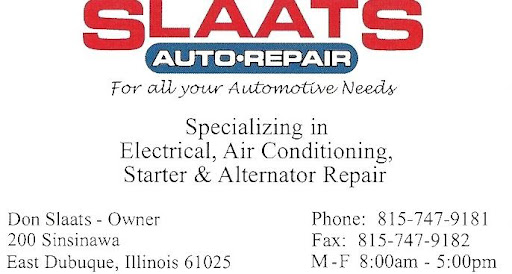 Auto Repair Shop «Slaats Auto Repair», reviews and photos, 200 Sinsinawa Ave, East Dubuque, IL 61025, USA