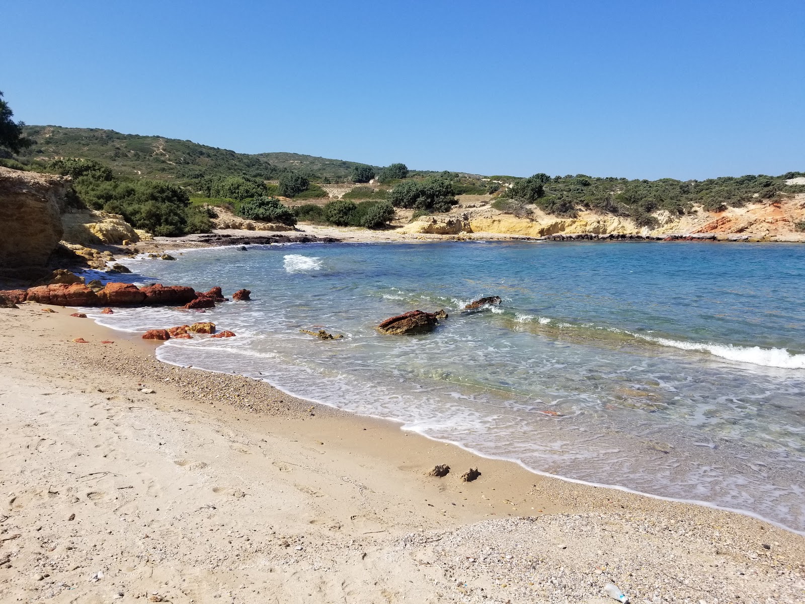 Foto van Limnionas beach II met turquoise puur water oppervlakte
