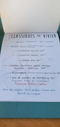 La Cabane du Vivier à Colleville-Montgomery menu