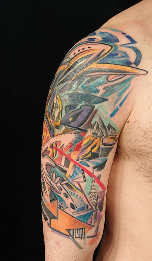 Explore chest name tattoo ideas, creative tattoo ideas in New York, available at Majestic Tattoo NYC- Adal Ray Arts