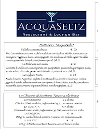 Restaurant Acquaseltz à Basiglio (la carte)