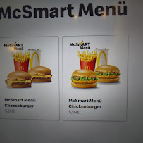 Menu / carte de McDonald's à Bielefeld
