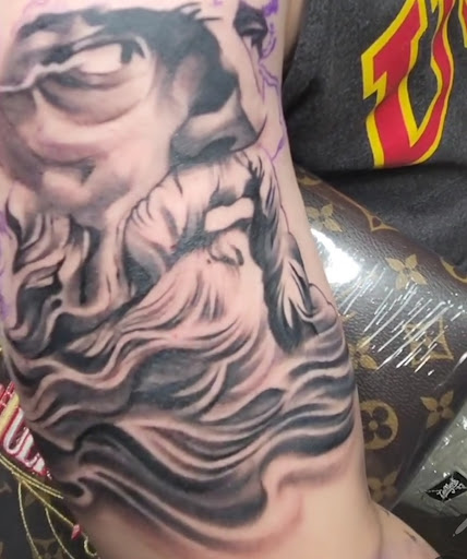 Explore sacred heart tattoo ideas, creative tattoo ideas in Downey, available at Dotta Ink Tattoo & Piercing Parlour