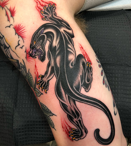 Explore cat paw print tattoo ideas, creative tattoo ideas in Tampa, available at HAWKS ELECTRIC TATTOOS