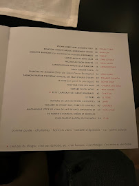Restaurant Hôtel Costes Restaurant à Paris (le menu)