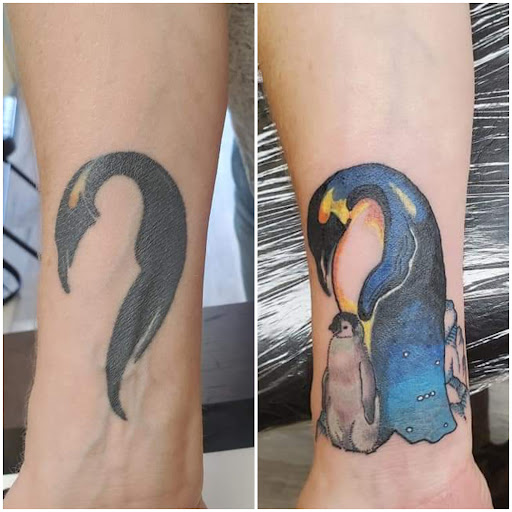 Explore shaka tattoo ideas, creative tattoo ideas in Rutland, available at Maverick Tattoo