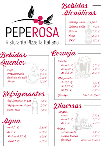 PepeRosa Pizzaria Cafe petiscos à Chafé menu