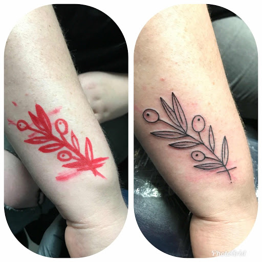 Explore mother daughter tattoo idea, creative tattoo ideas in Barberton, available at Magic City Tattoo Company