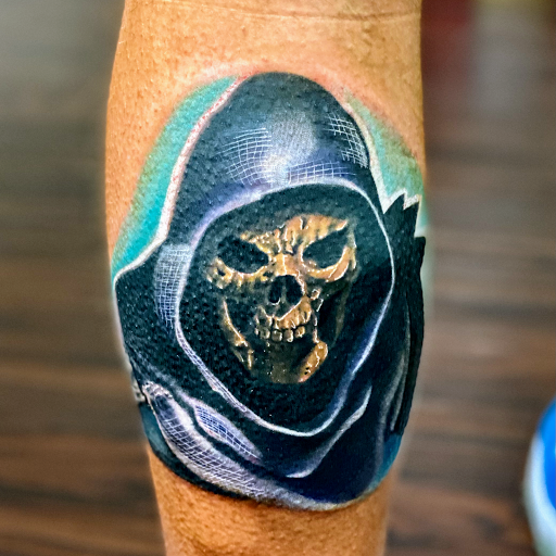 Explore back of the leg tattoo ideas, creative tattoo ideas in Victoria, available at Primal Instinct Tattoo