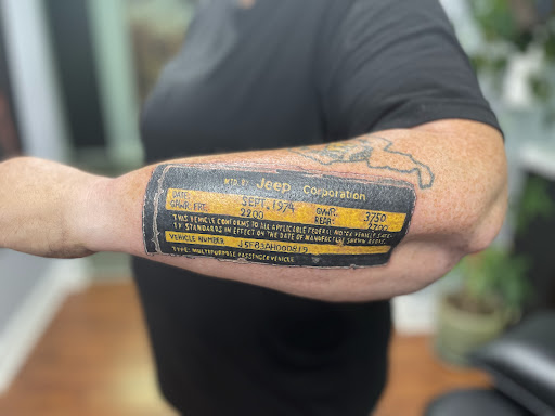 Explore half heart tattoo ideas, creative tattoo ideas in Girard, available at Empress Tattoos FKA Treehouse Tattoo