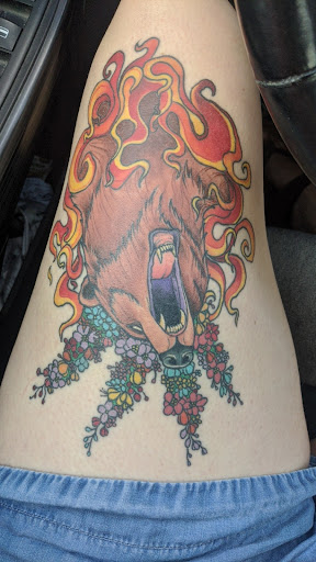 Explore small lion tattoo ideas, creative tattoo ideas in Grand Forks, available at The Darkside Tattoo