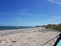 Foto van Strandstrabe Strand met recht en lang